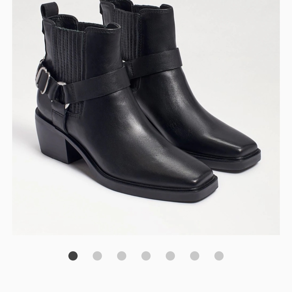 Sam Edelman Black Leather Ankle Booties